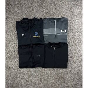 Lot of 4 Under Armour Big Logo Full Zip Hoodie Men's Size XL